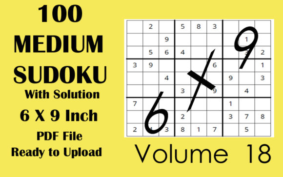 Explore Medium Sudoku Puzzles in 6x9 KDP Vol 18