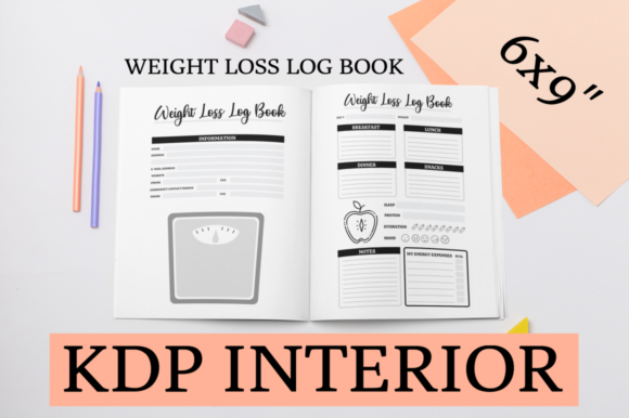 Transform Your Weight Loss Journey with a Customizable Weight Loss Log Book KDP Interior