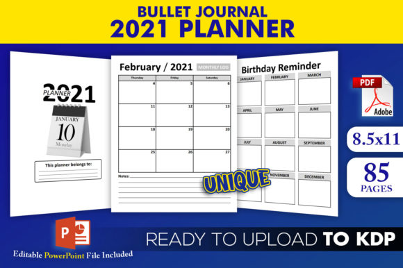 Unlock Your Productivity with the Bullet Journal 2021 Planner KDP Interior