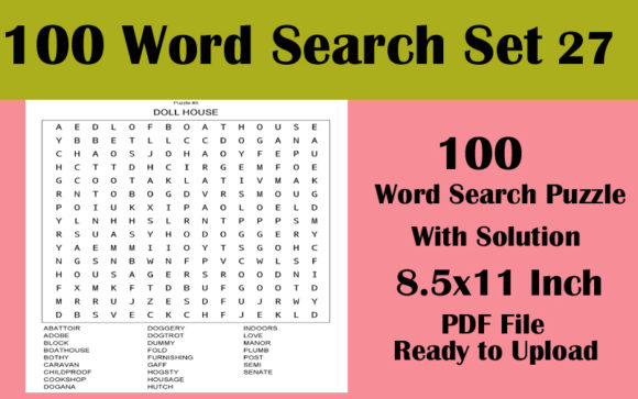 Unlocking Creativity and Relaxation with 100 Word Search 8.5x11 Puzzle KDP Vol 27