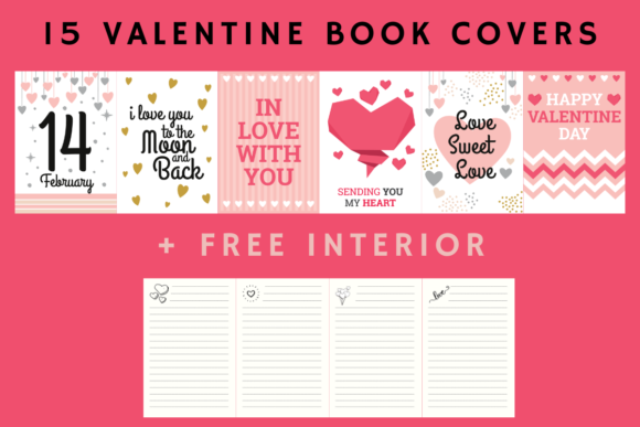 Valentines Day Book Cover - 15 Designs for KDP Publishing